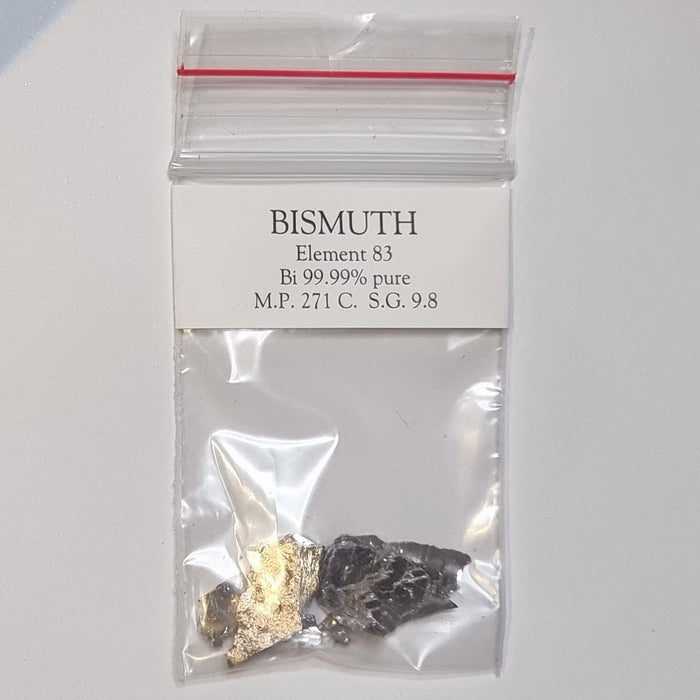 Bismuth Metal Chunks 10 Gram Sample Bag