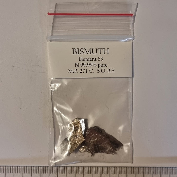 Bismuth Metal Chunks 10 Gram Sample Bag