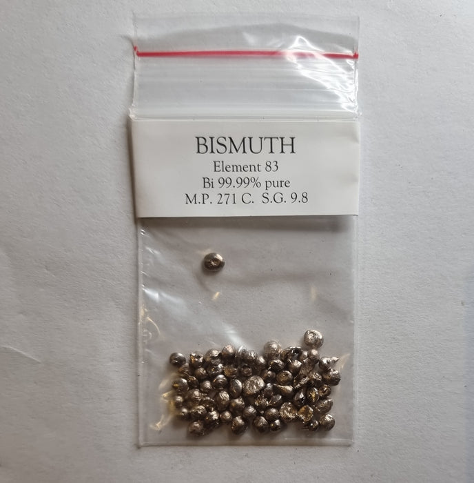 Bismuth Metal Granules 10 Gram Sample Bag