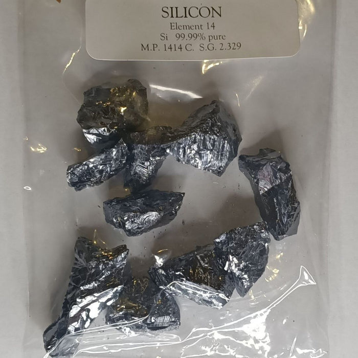Silicon Metal 50 Gram of Bigger Pieces