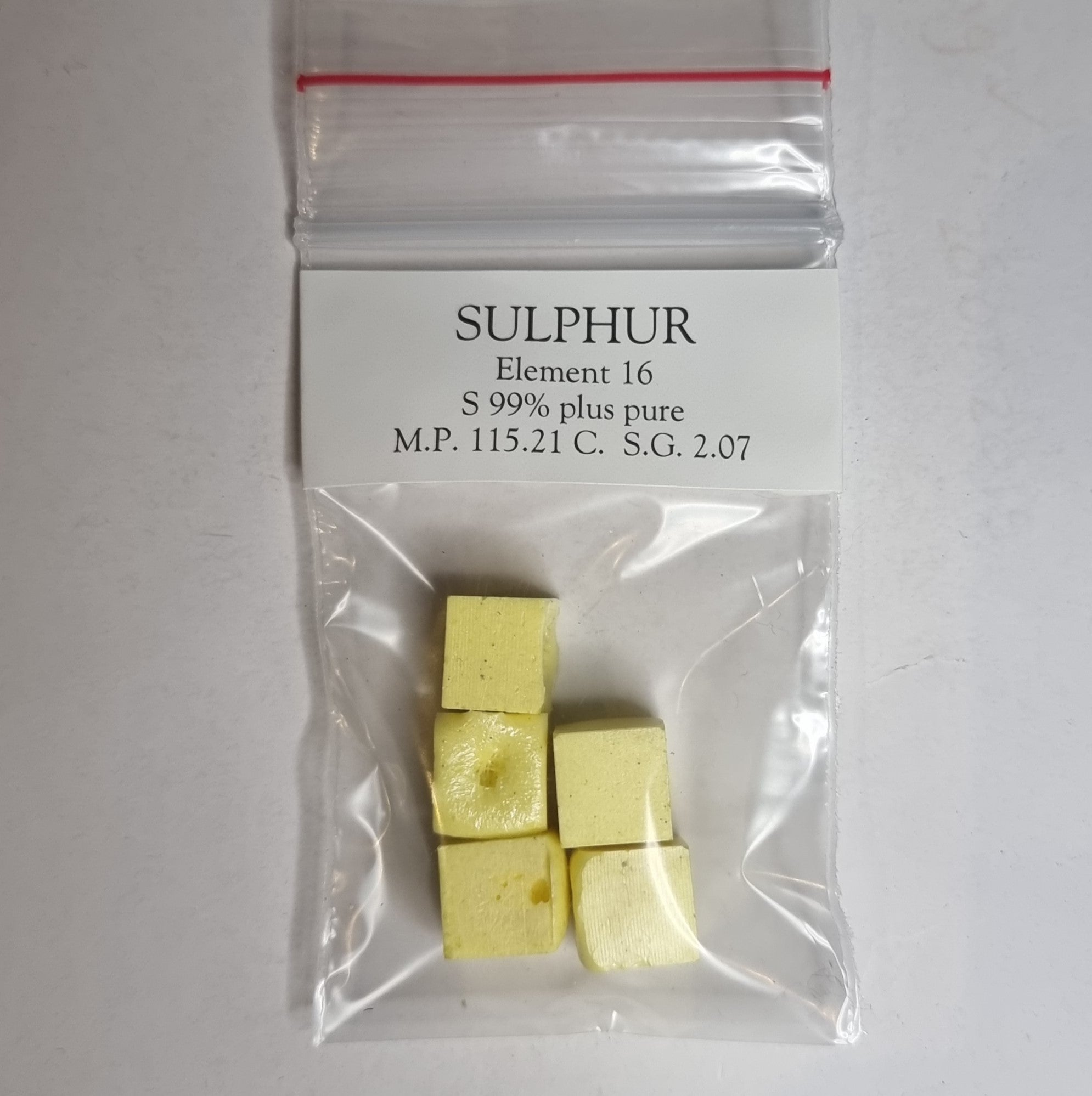 Block 10mm Sulphur Blocks 10mm (For Element Collectors and Teaching Aid) – Billing ...