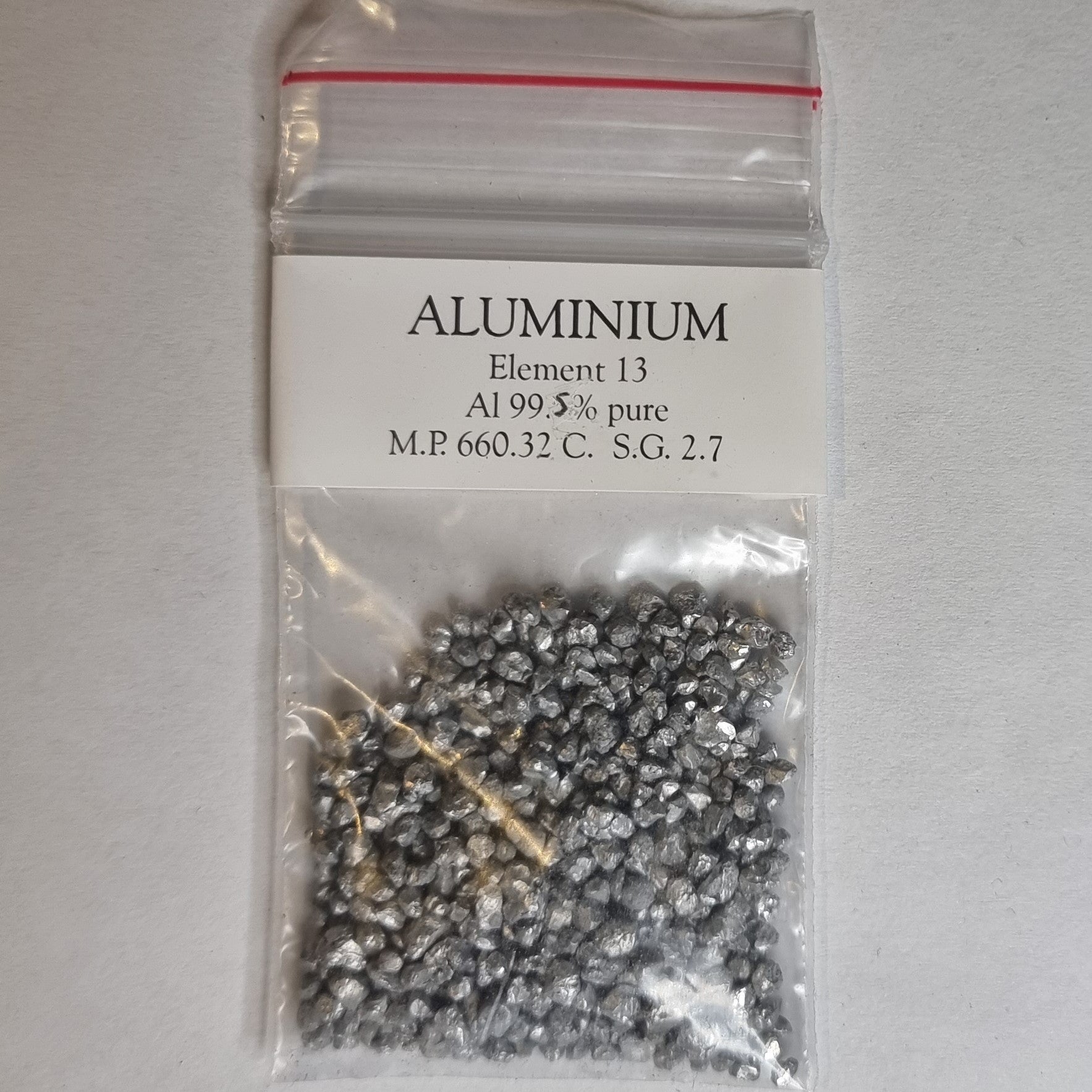 Aluminium Granules 10 Gram Sample Bag – Billing Metals & Manufacturing