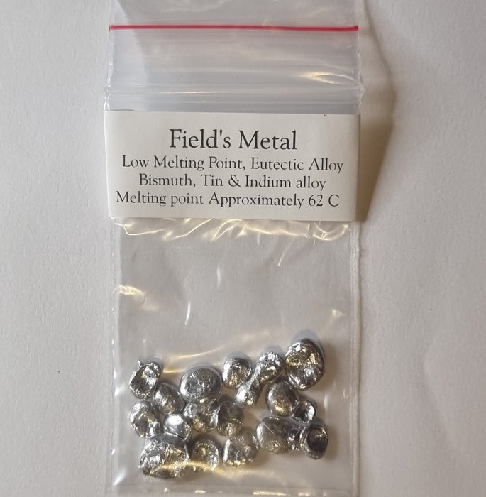Field's Metal Low Melting Point Alloy 10 Gram Sample