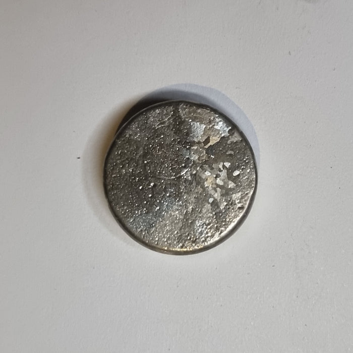Macro Etched Tin Metal Disk (Crystalline Structure)
